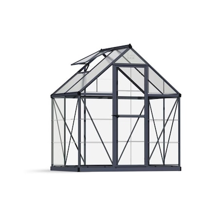 Palram-Canopia 6 x 4 ft. Hybrid Greenhouse, Gray HG5504Y